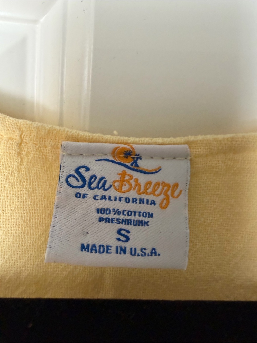 Sea Breeze Yellow Layered Sleeveless Top, Size S - Picture 6 of 6